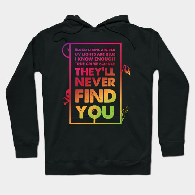 They'll Never Find You Hoodie by Limey Jade 